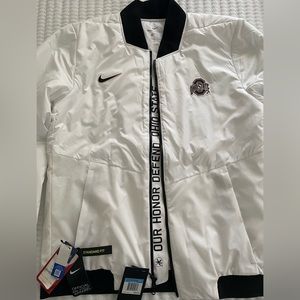 Nike Ohio State Buckeyes On Field Mens White Velocity Aeroloft Jacket MEDIUM NWT